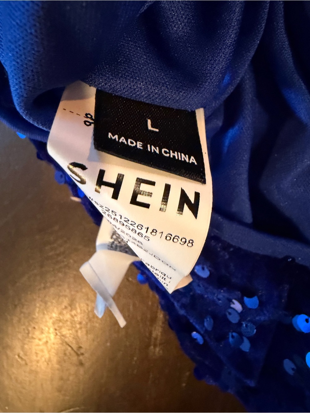 SHEIN Sparkle Halter Keyhole Mini Dress in Royal Blue - L - Picture 11 of 12